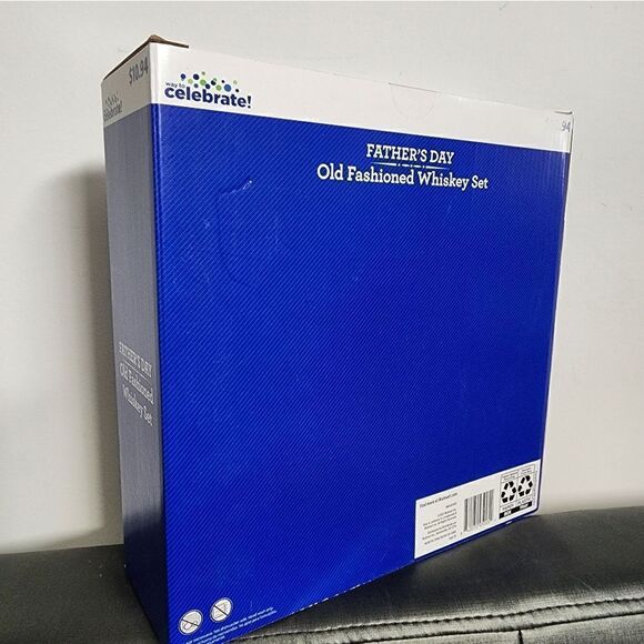 New father's day OLD FASHIONED WHISKEY 5 piece SET lowballs, coasters, cube tray - Picture 6 of 6